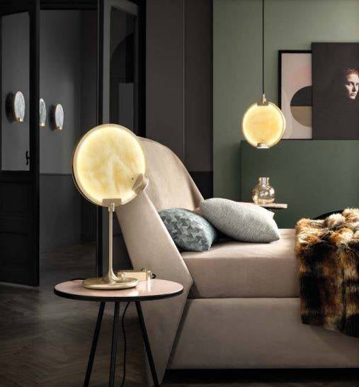 Tafellamp HORO TL geborsteld messing