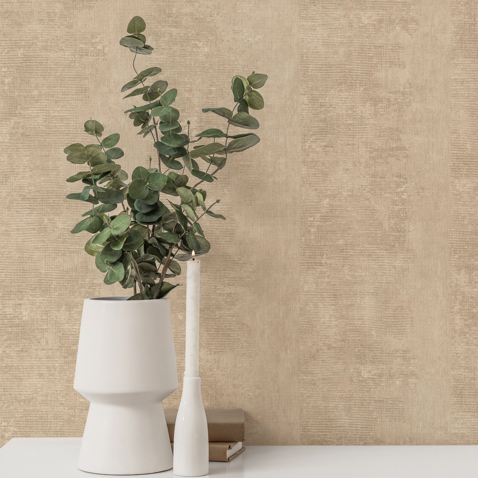 Strukturtapete mit Patina-Effekt ZUMAIA - SABLE beige