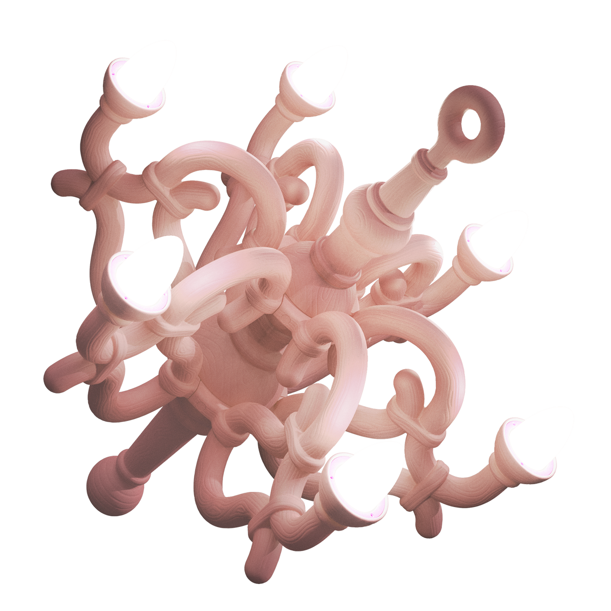 Lampa FALLEN CHANDELIER XL różowy Qeeboo    Eye on Design