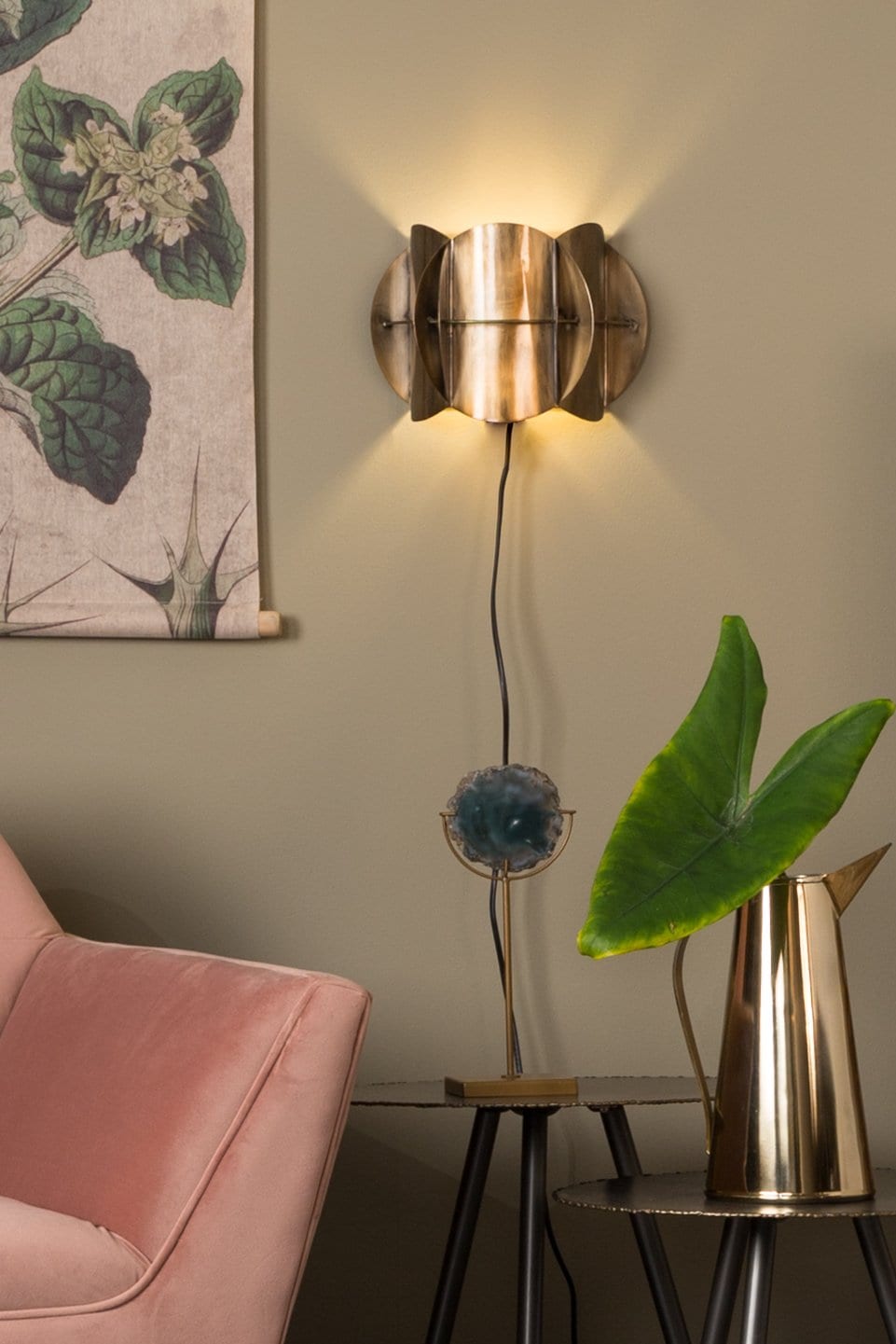 [brak] Lampa ścienna CORRIDOR mosiądz Dutchbone    Eye on Design