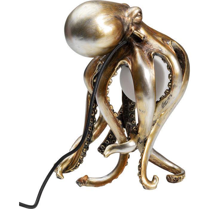 Lampa stołowa złota w kształcie ośmiornicy Kare Design    Eye on Design