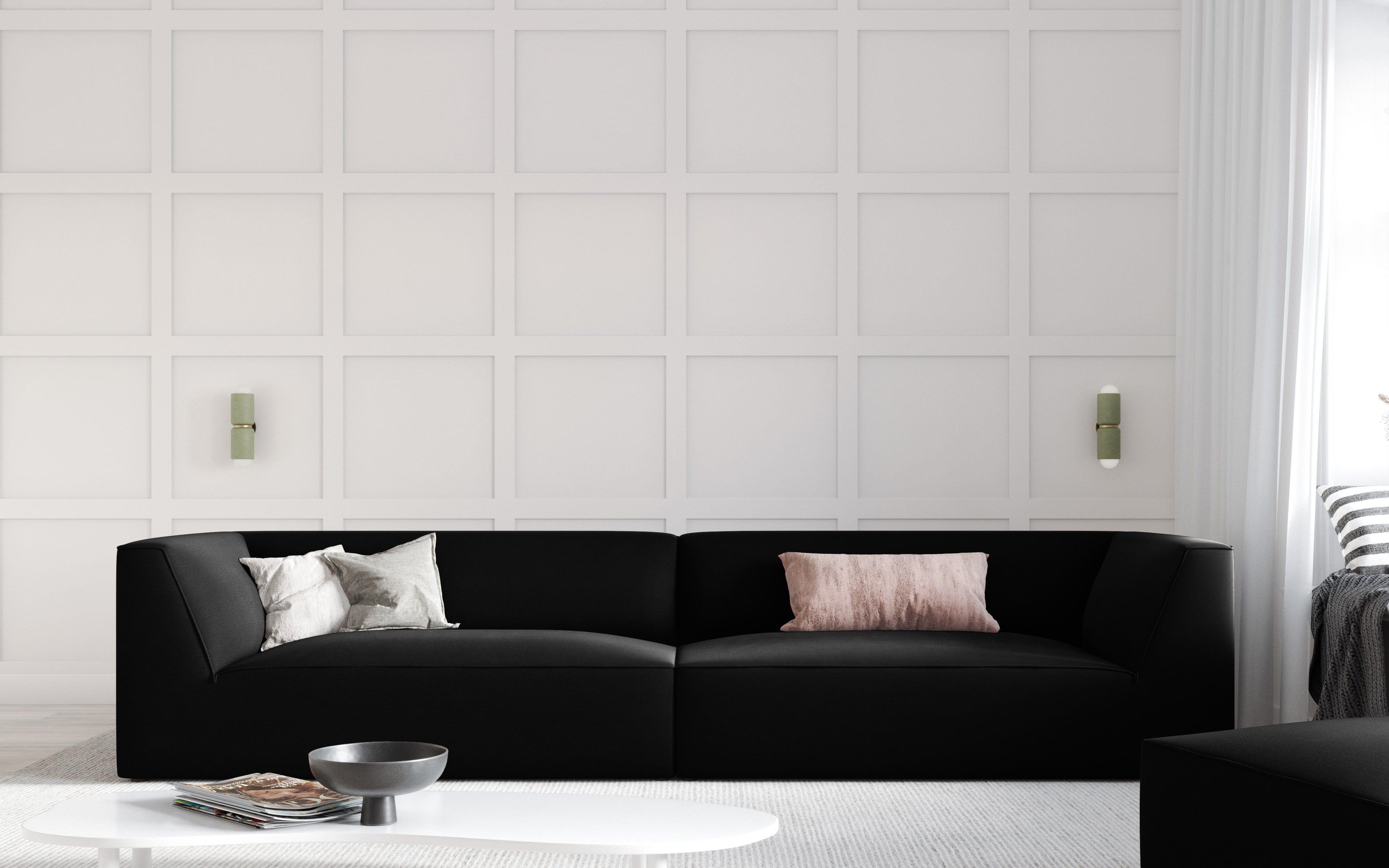 Sofa aksamitna RUBY czarny Micadoni    Eye on Design