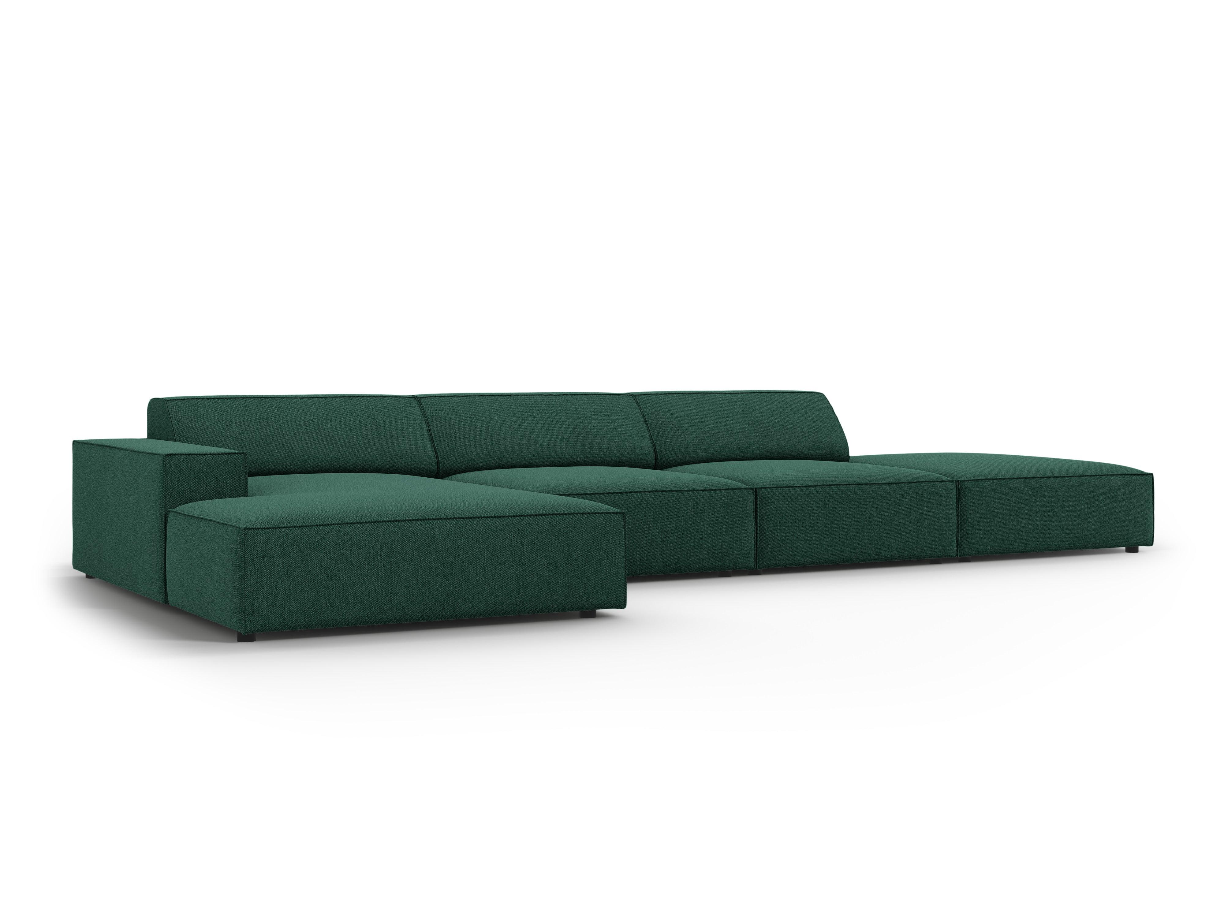 Narożnik lewostronny 5-osobowy JODIE zielony Micadoni    Eye on Design