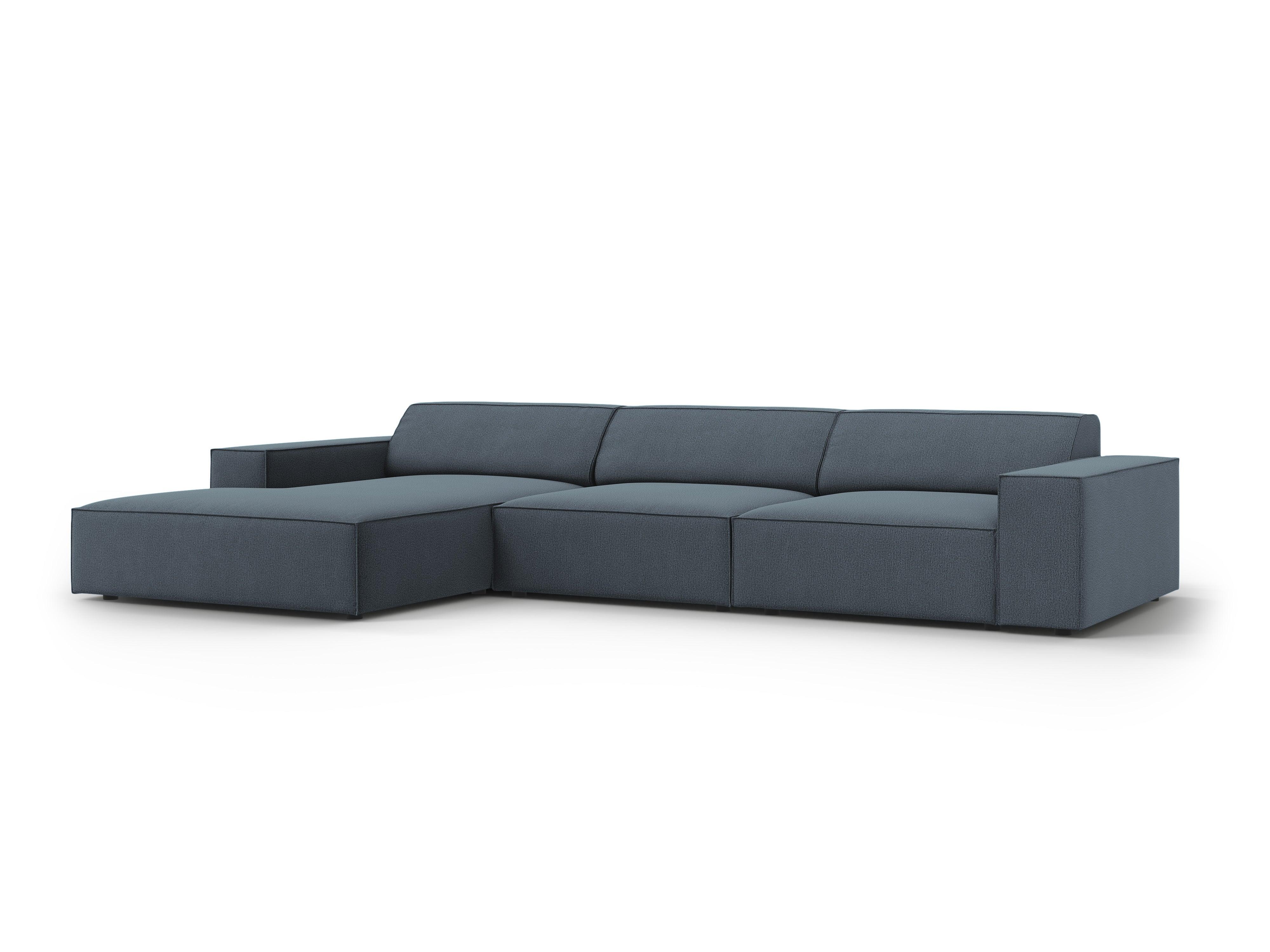 Narożnik lewostronny 4-osobowy JODIE niebieski Micadoni    Eye on Design