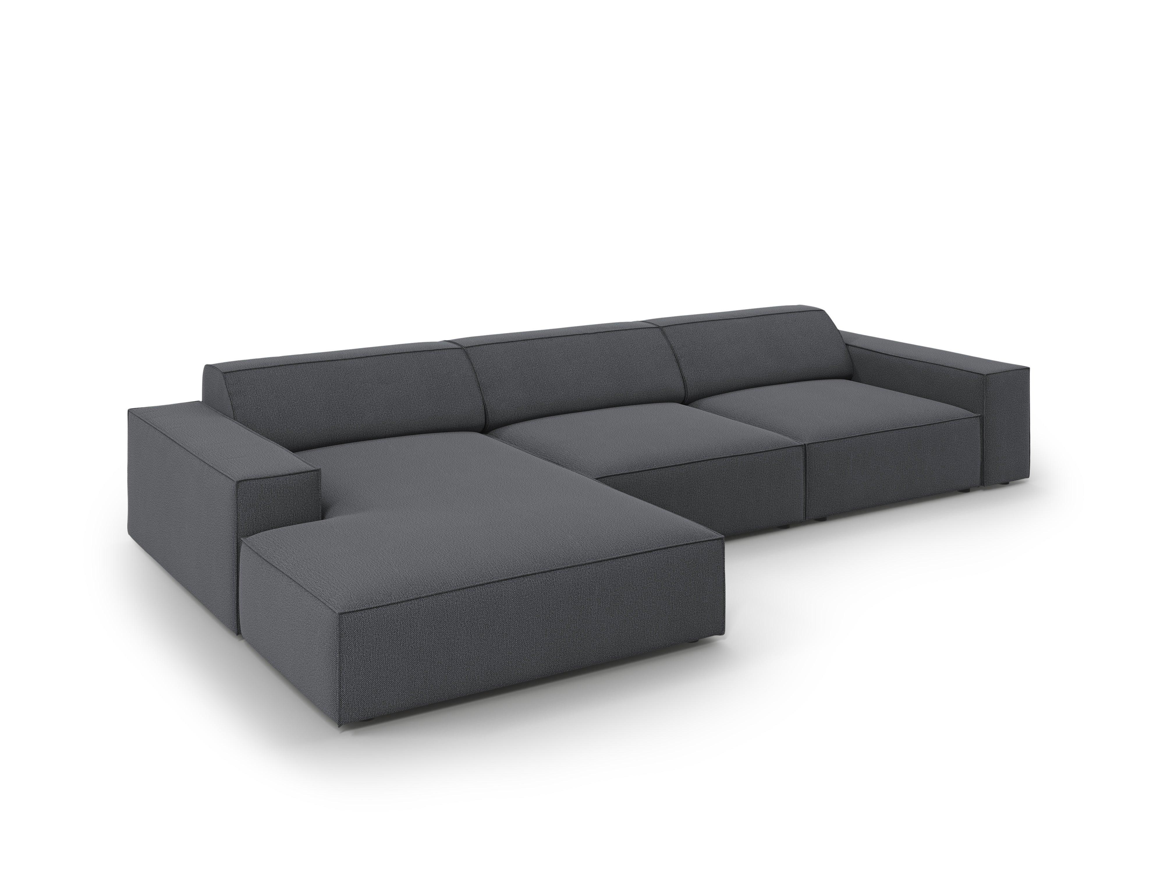 Narożnik lewostronny 4-osobowy JODIE ciemnoszary Micadoni    Eye on Design