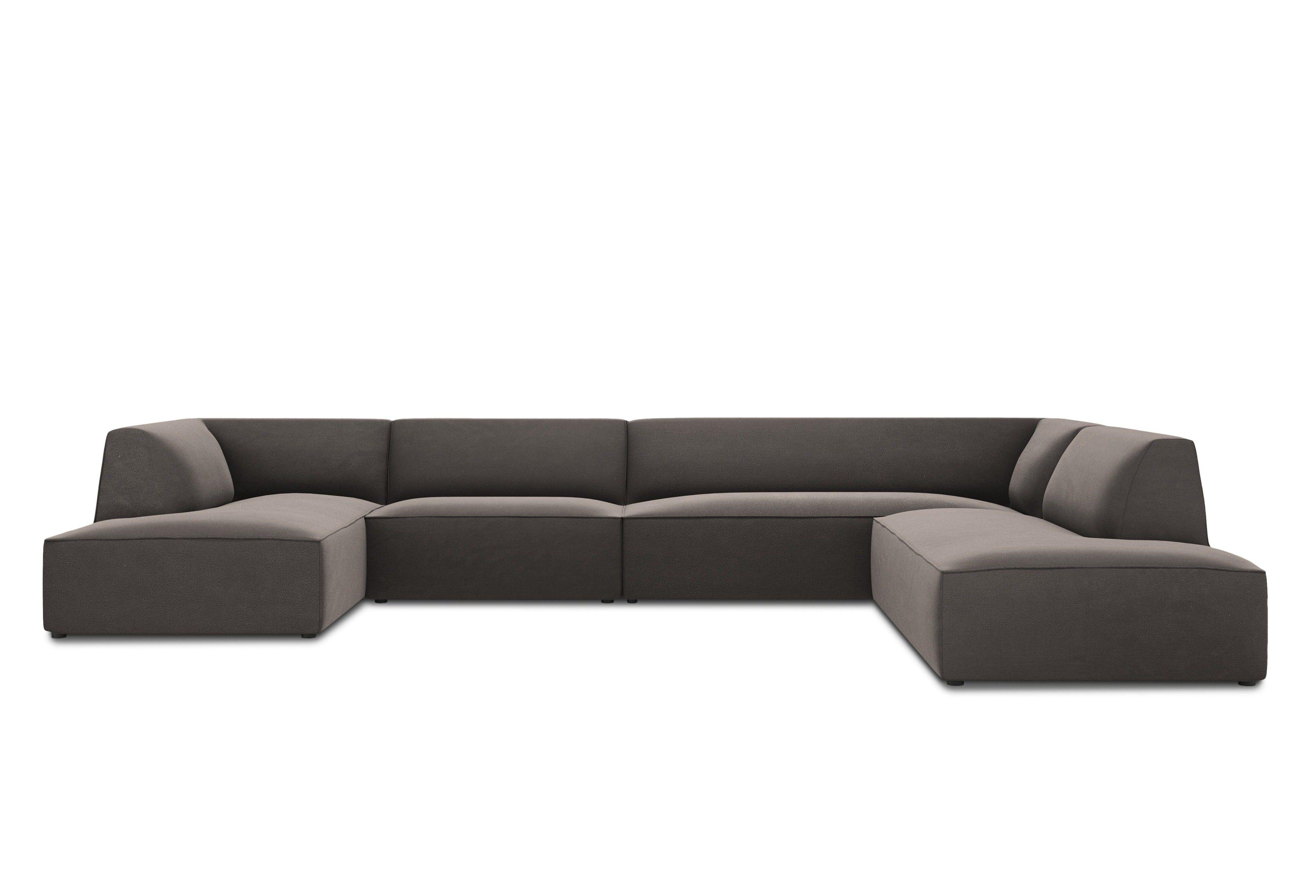 Narożnik w kształcie U aksamitny prawostronny RUBY ciemnoszary Micadoni    Eye on Design