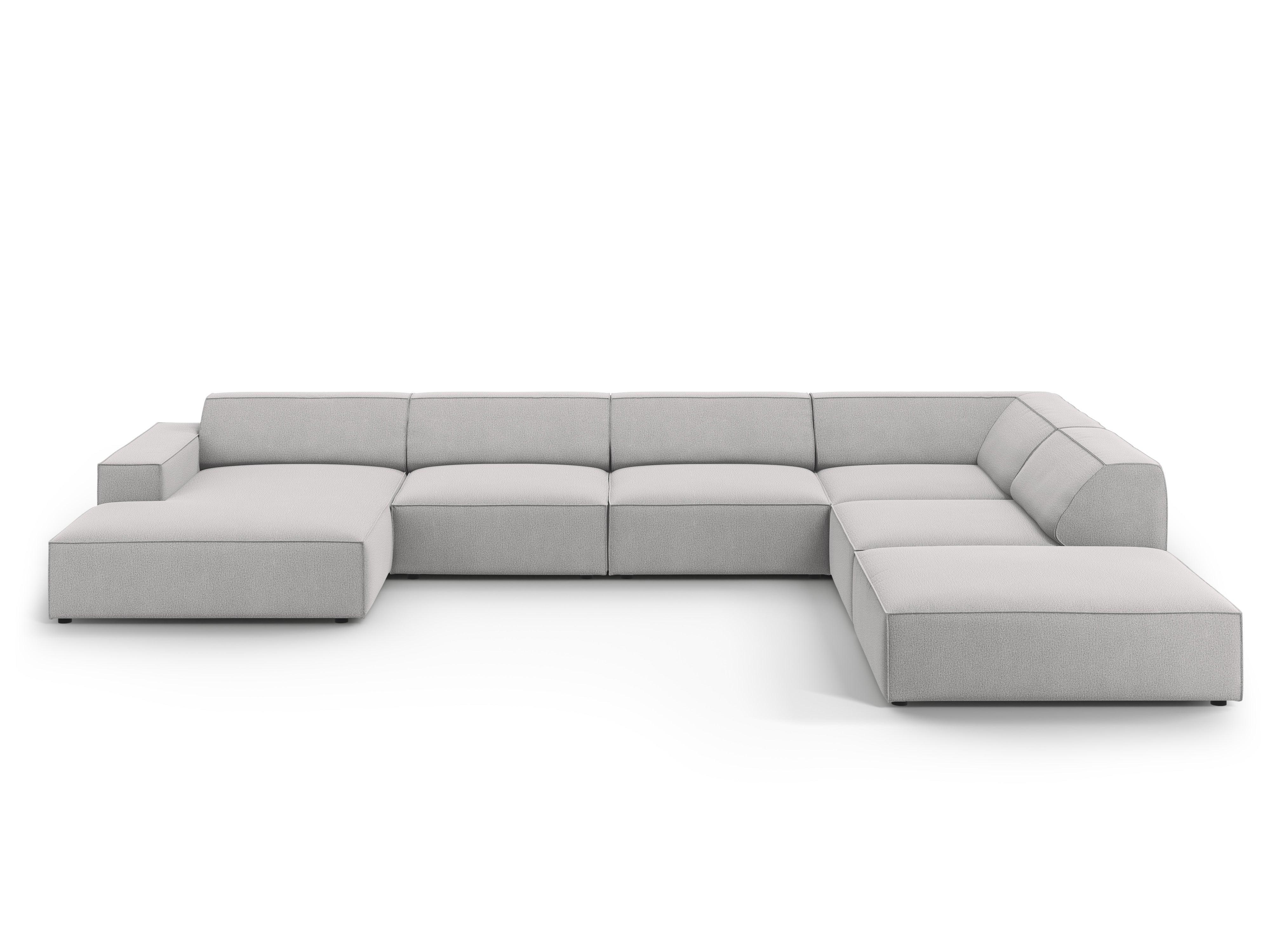 Sofa panoramiczna prawostronna JODIE jasnoszary Micadoni    Eye on Design