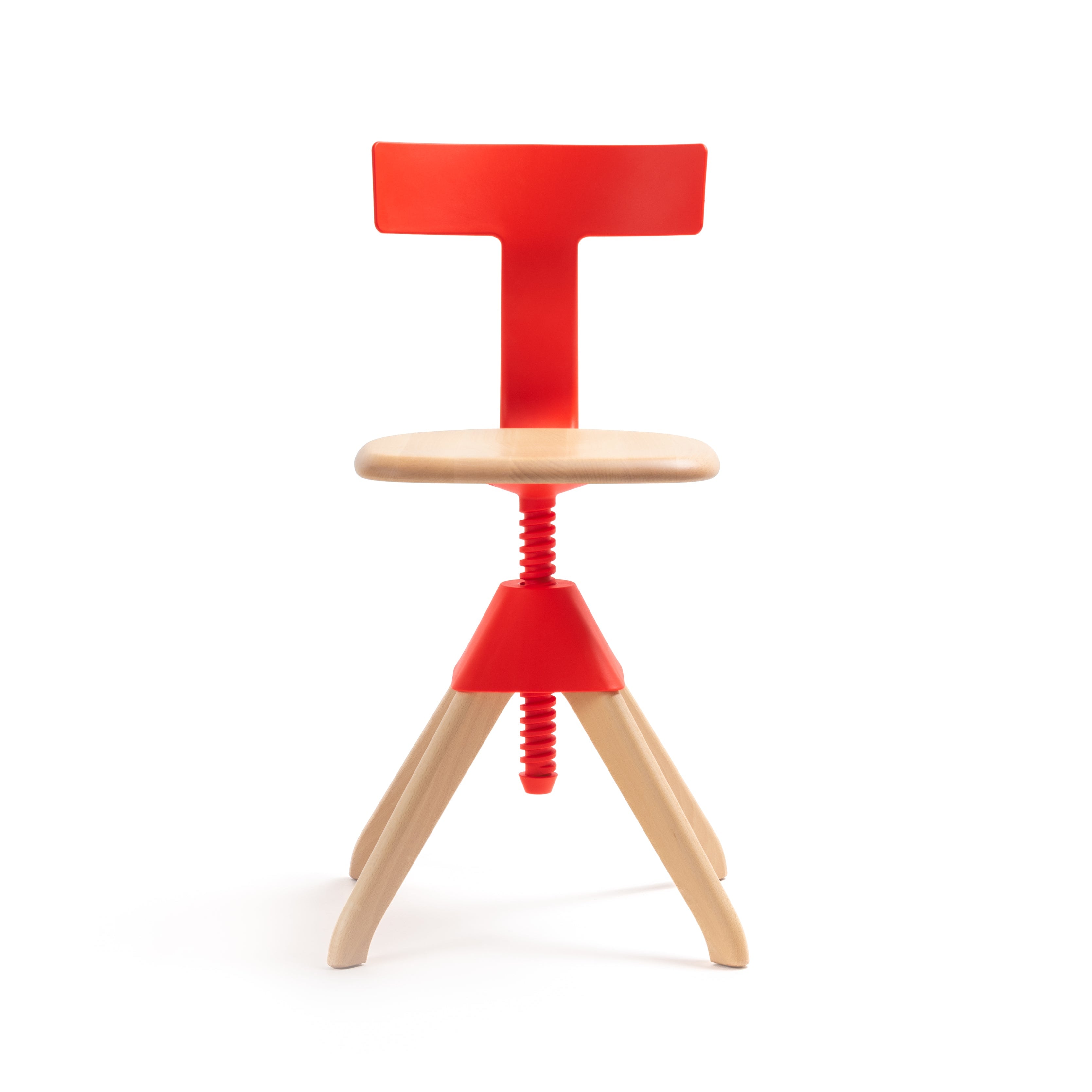 Krzesło TUFFY DZIKA BANDA czerwony z drewnem Magis    Eye on Design
