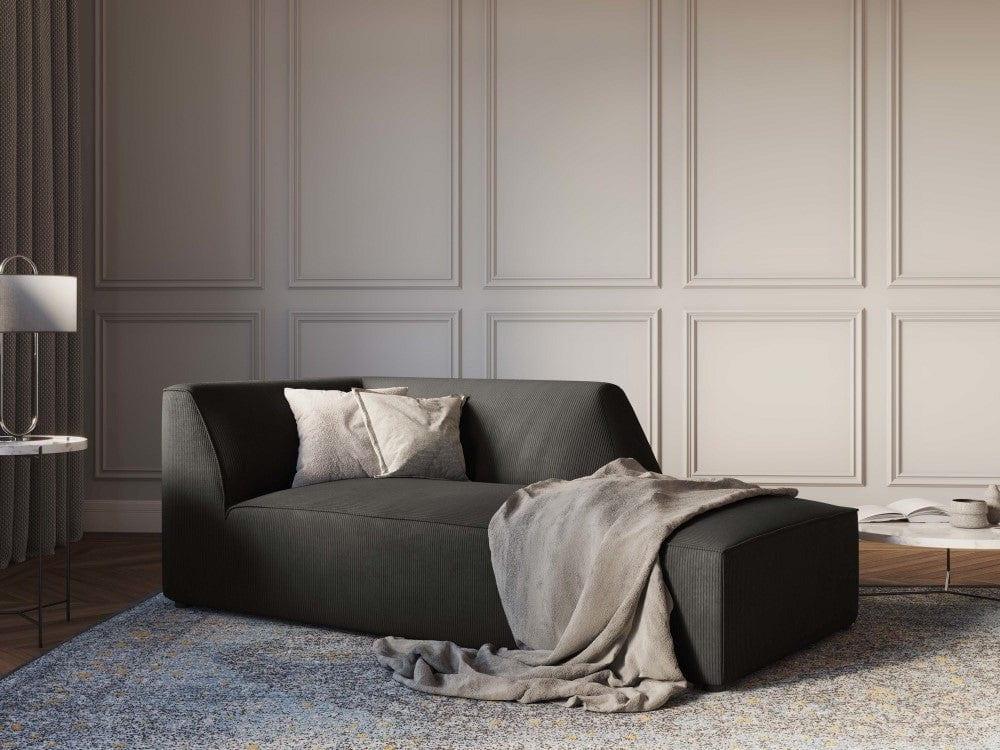 Szezlong sztruksowy prawostronny RUBY ciemnoszary Micadoni    Eye on Design