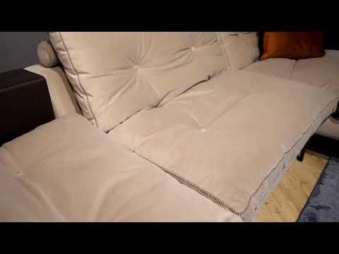 Left-sided STUDY chaise longue customizable