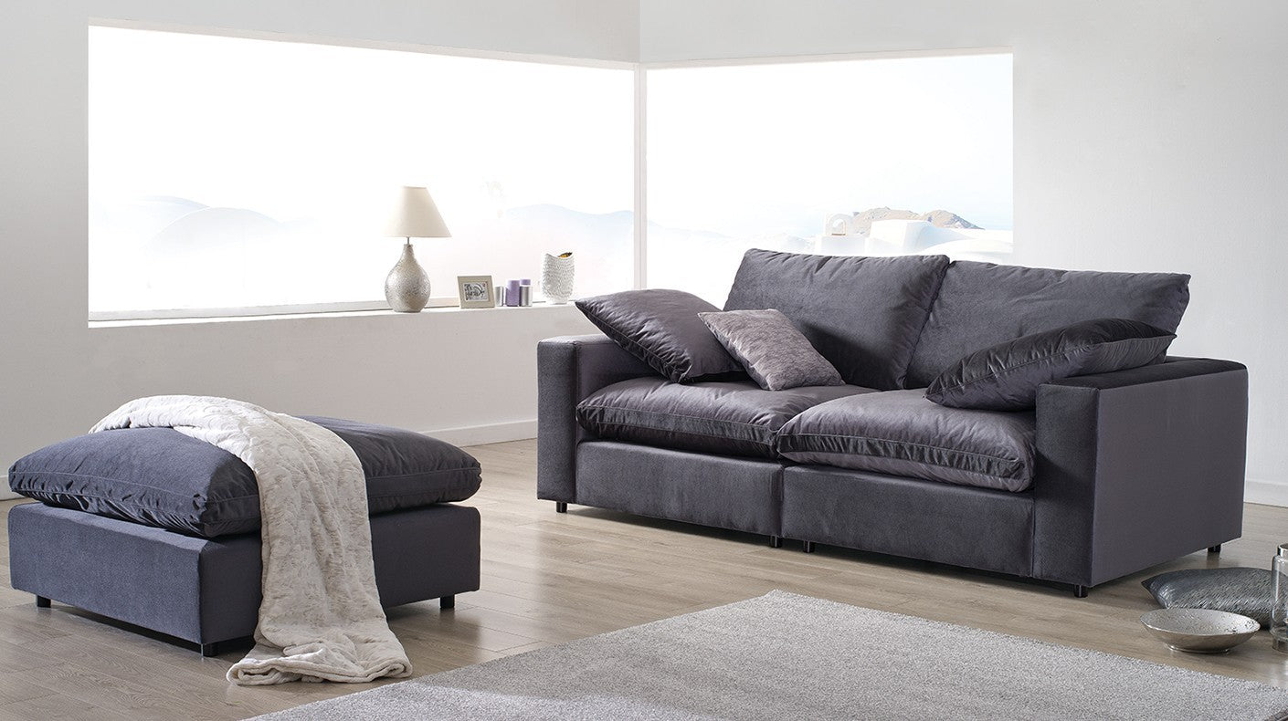 Sofa modułowa z wyższą podstawą LAZY personalizowany do salonu – styl nowoczesny