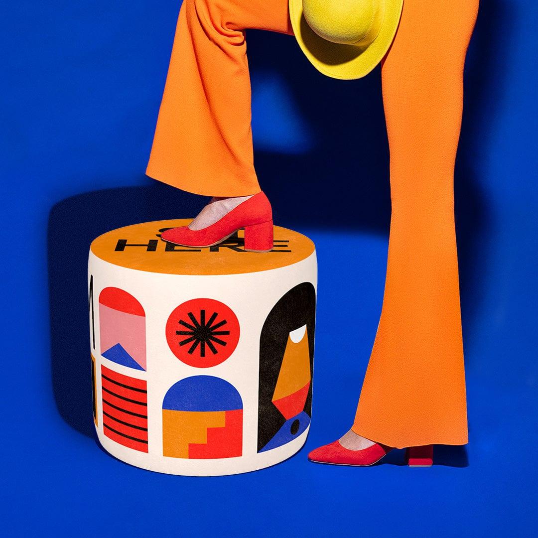 Puf SIT HERE pomarańczowy Qeeboo    Eye on Design