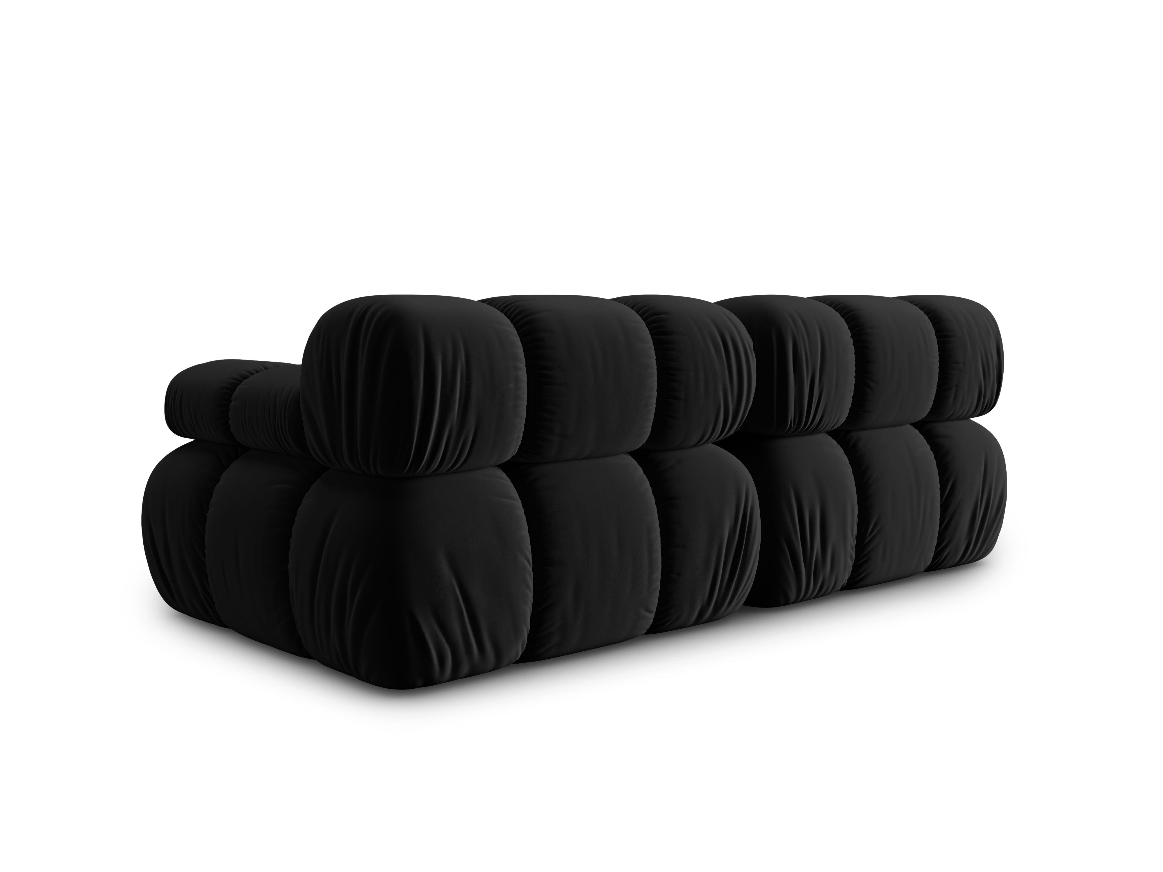 Sofa aksamitna 2-osobowa TROPEA czarny Milo Casa    Eye on Design