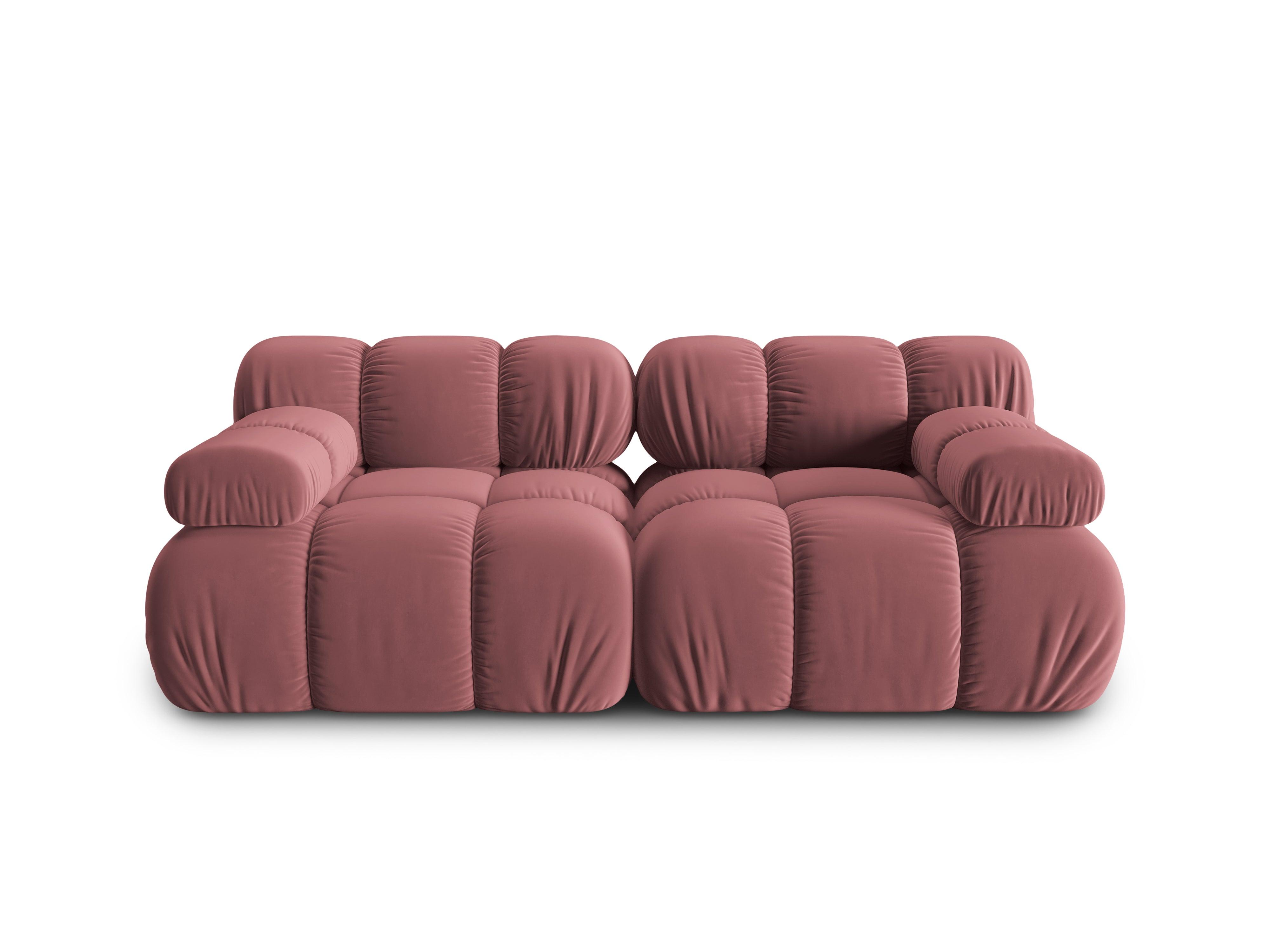 Sofa aksamitna 2-osobowa TROPEA różowy Milo Casa    Eye on Design