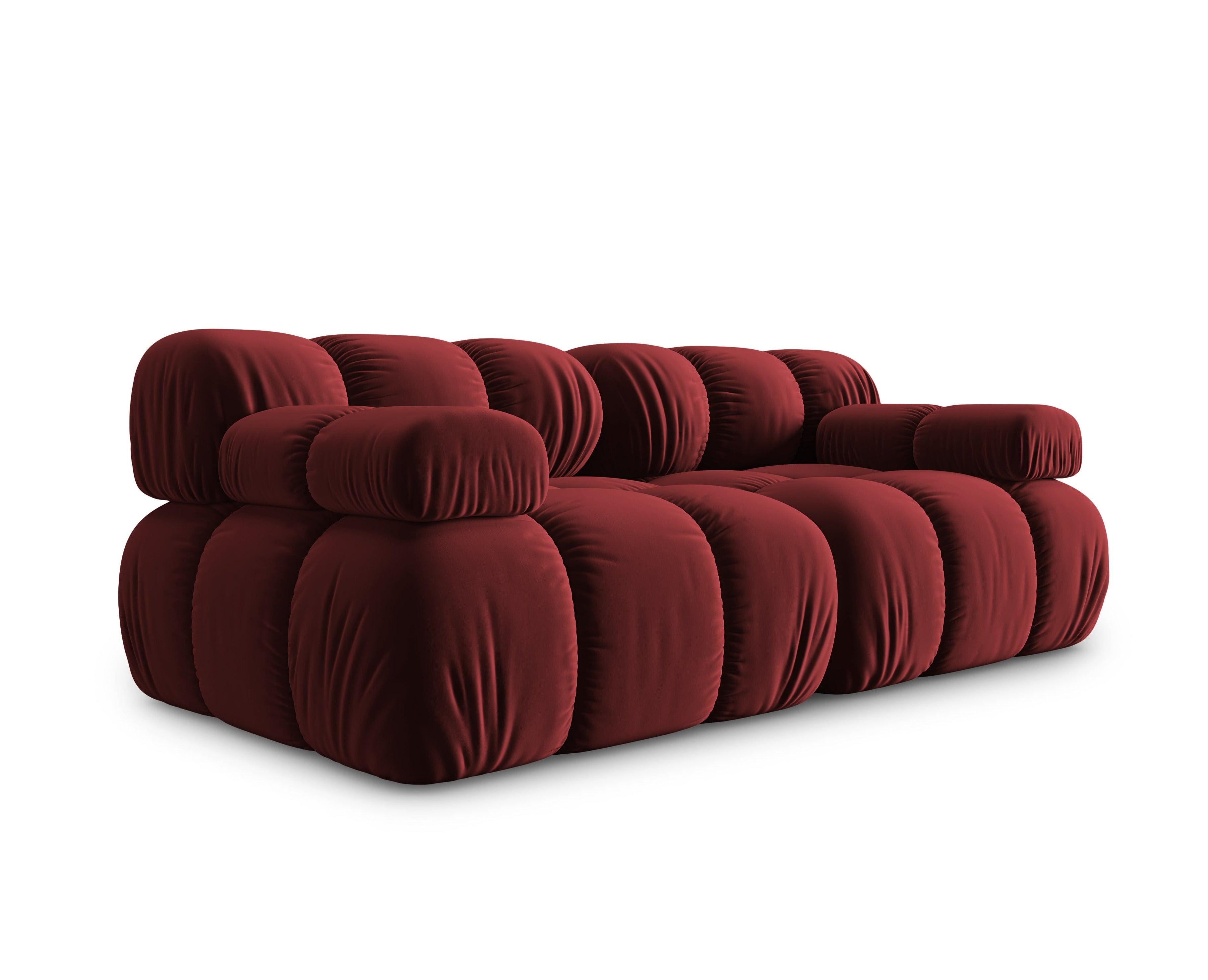 Sofa aksamitna 2-osobowa TROPEA rubinowy Milo Casa    Eye on Design