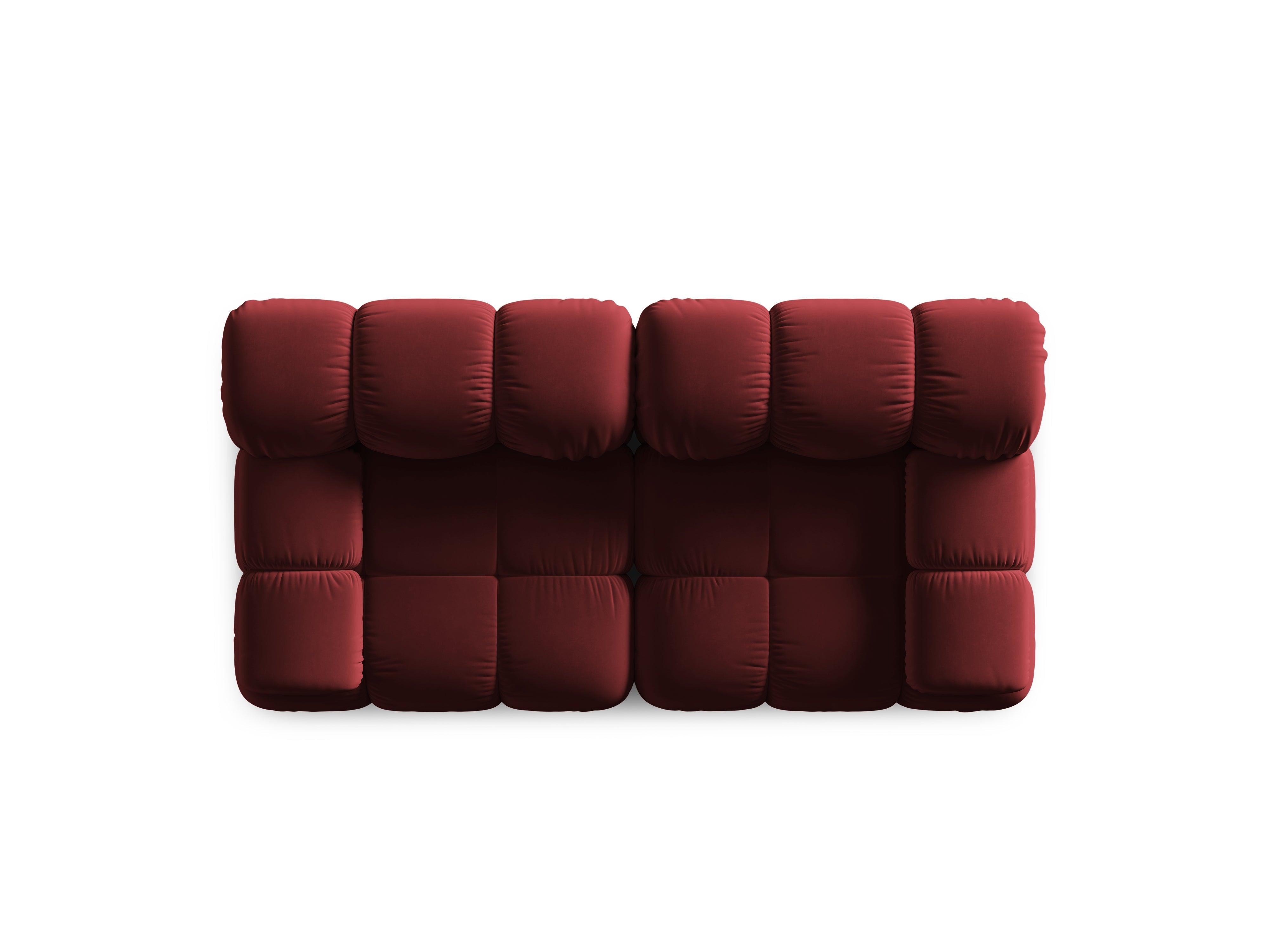 Sofa aksamitna 2-osobowa TROPEA rubinowy Milo Casa    Eye on Design