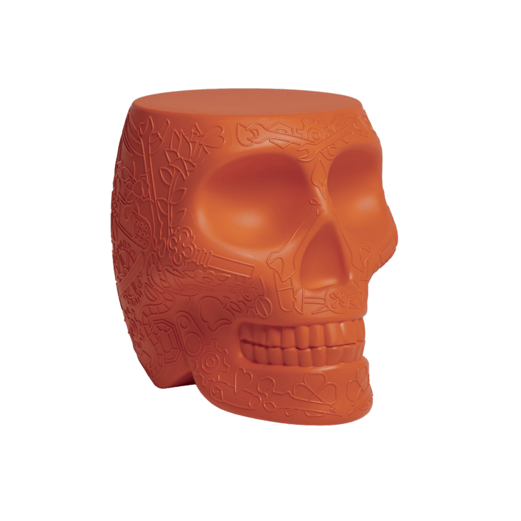 Stołek i stolik boczny MEXICO terakota Qeeboo    Eye on Design