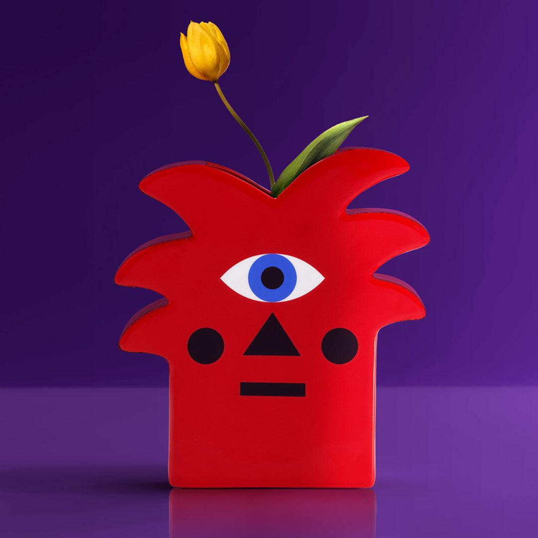 Wazon RED PALM czerwony Qeeboo    Eye on Design