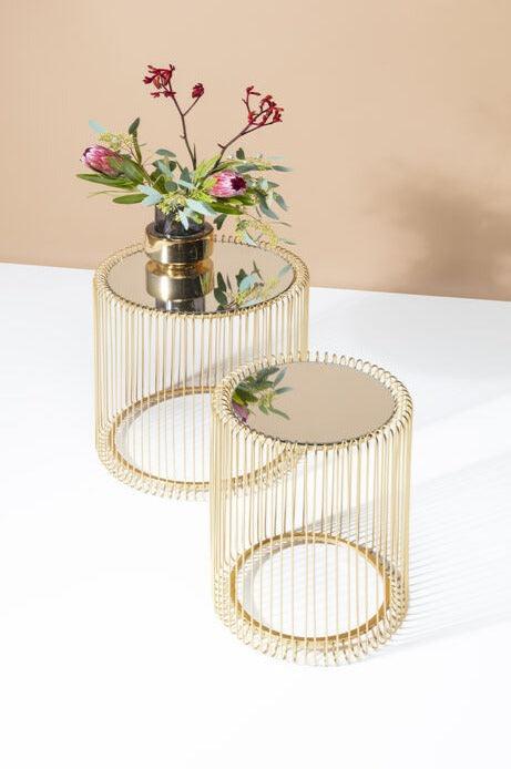 Zestaw stolików bocznych SHINE złoty Kare Design    Eye on Design